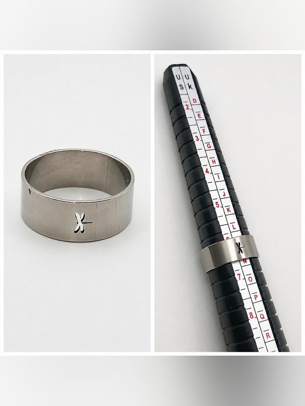 Wide Silver Stainless Steel Band Ring Size 6.25–6.5 Minimalist Unisex